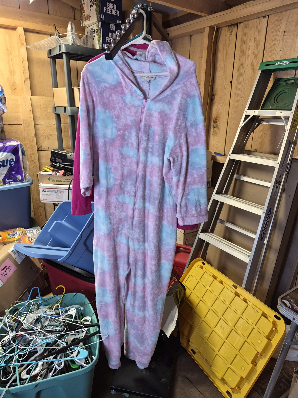 Bobbie Brooks Pastel Pink & Blue Tie-Dye Hooded Fleece Sleep Sack Bin 65